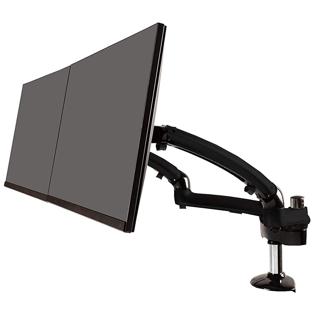 Ergotech Freedom Dual Monitor Arm For PC - Silver, Holds Two Monitors Up To 27"