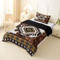 thumbnail image 2 of Homewish Rustic Cattle Hide Twin Comforter Sets,Boho Farm Animals Print Bedding Set,Brown White,Black Reversible,2-Piece,1 Comforter and 1 Pillowcase, 2 of 7