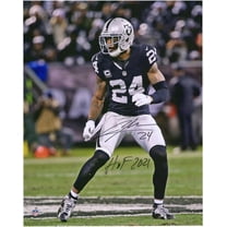 Charles Woodson Oakland Raiders Autographed 16" x 20" Stance Photograph with "HOF 21" Inscription - Fanatics Authentic Certified