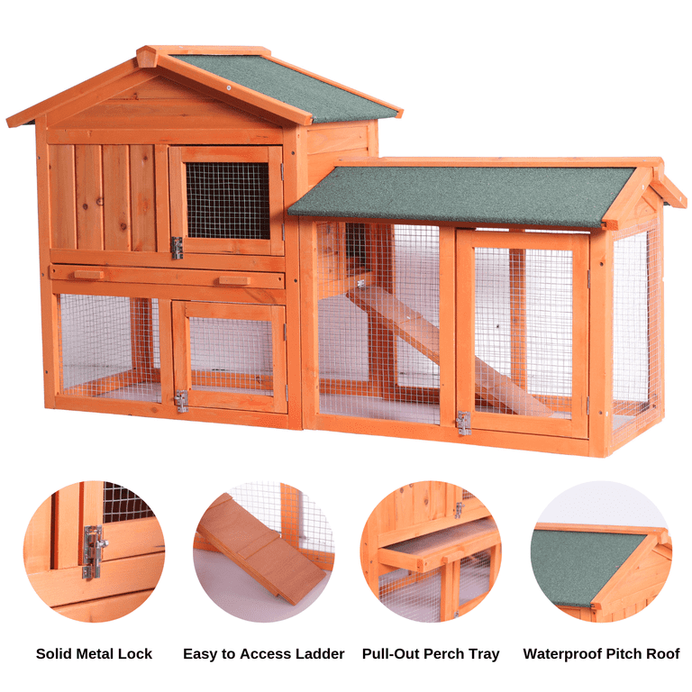 Merax rabbit store hutch