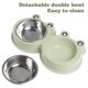 thumbnail image 3 of Cuencos dobles para perros y gatos, cuencos de acero inoxidable para mascotas con agua antideslizante para comida para mascotas, 3 of 5