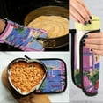 thumbnail image 5 of Yayeee Oven Mitts and Pot Holder Set of 2 Heat Resistant Kitchen Gloves Baking Hot Pad, Purple Window Scene, 5 of 5