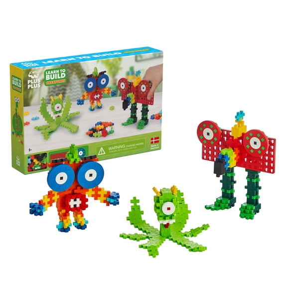 PLUS PLUS - Learn to Build Creatures - 240 Pieces -Stem/Steam Toy -Mini Puzzle Blocks for Kids