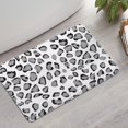 thumbnail image 2 of White and Gray Of Leopard Print Bathroom Rugs Mat,Non Slip Microfiber Bathroom Rug,Rubber Backing,Soft Bathroom Mats for Bathroom Floor,Tub and Shower,17x27in(43x68cm), 2 of 5