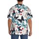 thumbnail image 3 of Balery Butterfly Camisa Casual de Manga Corta con Botones para Hombre, Texturizada, Estilo Cubano, para Playa, Verano-Large, 3 of 5