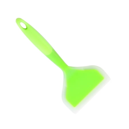 

2pcs Silicone Spatula Non-stick Wide Turner Heat Resistant Pancakes Fried Cookware Green