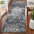 thumbnail image 2 of SAFAVIEH Adirondack Hortense Floral Runner Rug, Charcoal/Ivory, 2'6" x 10', 2 of 7