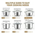 thumbnail image 3 of Cooks Standard Multi-Ply Clad 12 Quart Stock Pot, Stainless Steel Soup Pot with Stainless Lid, Large Cooking Pot for Pasta, Spaghetti, Stockpot with Even Heating, Induction Cookware, Oven Safe, 3 of 7