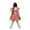 thumbnail image 5 of Wear Sierra Flutter Sleeve Girl's Seersucker Summer Dress Available in Infant Color Red Size 10, 5 of 6