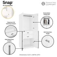 thumbnail image 4 of Lee Wardrobe Closet 2.0 from Engineered Wood in White - Set of 3, 4 of 17