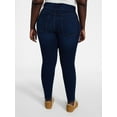thumbnail image 3 of Terra & Sky Women's Plus Size Pull On High Rise Skinny Jeggings, 28" Inseam, Sizes 0X-4X, 3 of 5
