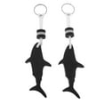 thumbnail image 1 of koolsoo 2 Pieces Shark Shaped EVA Floating Keychain Keyring Water Key Float Black, 1 of 9