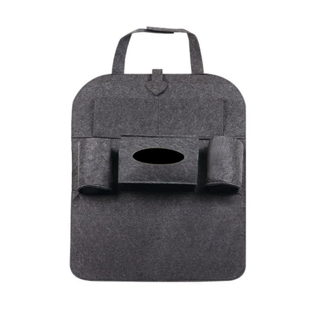 Bolsa de almacenamiento para coche, bolso colgante con respaldo de asiento de coche de fieltro