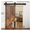 thumbnail image 4 of Sliding Barn Door Hardware Hangers 2pcs Black (Big Spoke Wheel(2PCS)) ,Easy to Install, 4 of 6