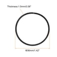 thumbnail image 2 of Unique Bargains 2Pack Piston Ring Set Standard Size Fit for Chainsaw Replace Part 36x1.5mm, 2 of 5