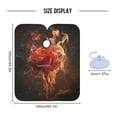 thumbnail image 4 of JSTEL Red Rose Flower Fire Waterproof Barber Cape for Men Women Beard Shaving Bib Apron Professional Hair Cutting Cloth, 65 x 55 inch, 4 of 6