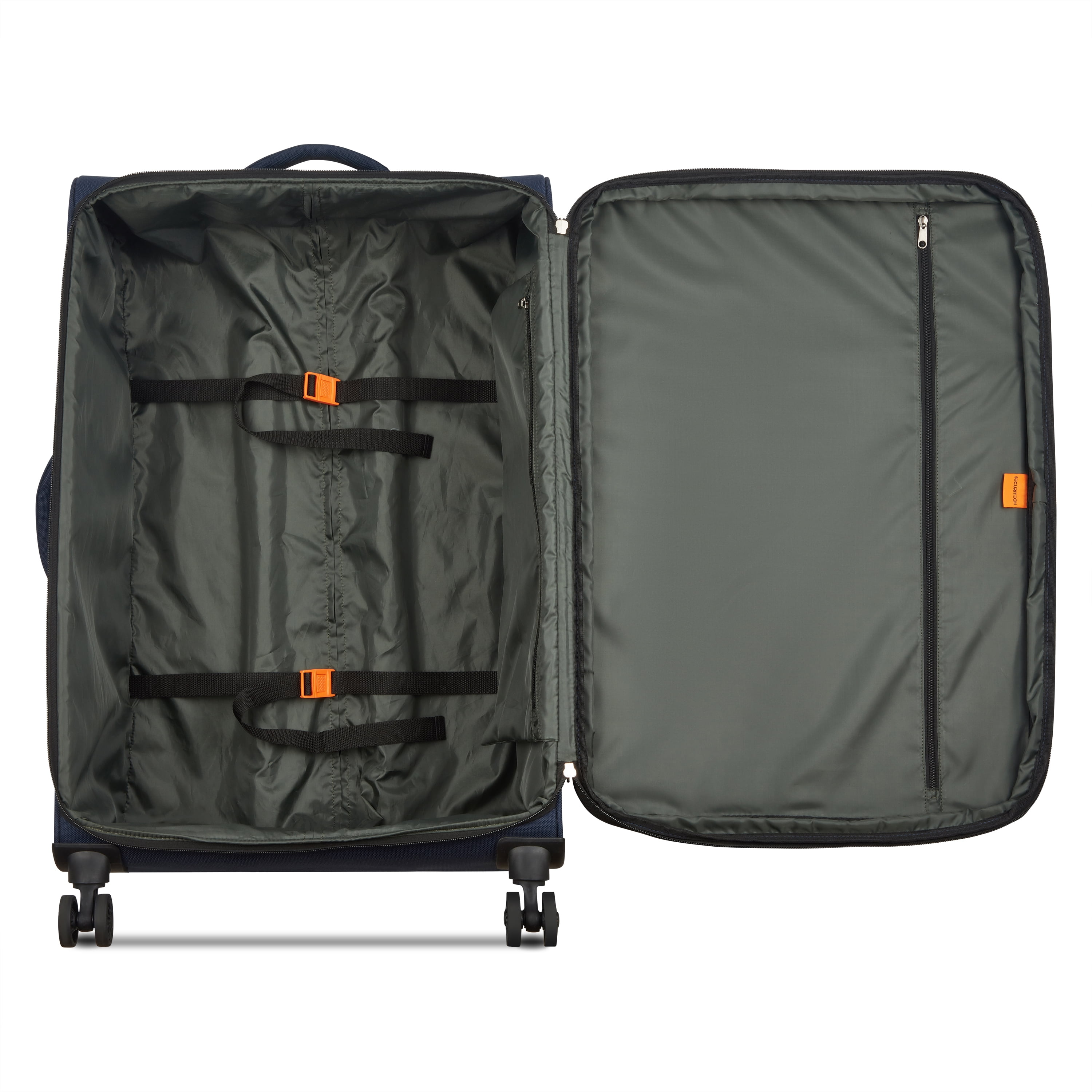 Securitech by Delsey, Rugged Softside 28" Checked Expandable Spinner Luggage, Navy