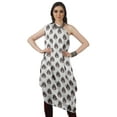 thumbnail image 2 of Moomaya Women's Printed One-Shoulder Cowl Kurti Sleeveless Dress Boho Party Designer Clothing, 2 of 7