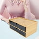 thumbnail image 3 of Caja de almacenamiento de escritorio Perfecl Bambú Doble Capa negra, 3 of 7