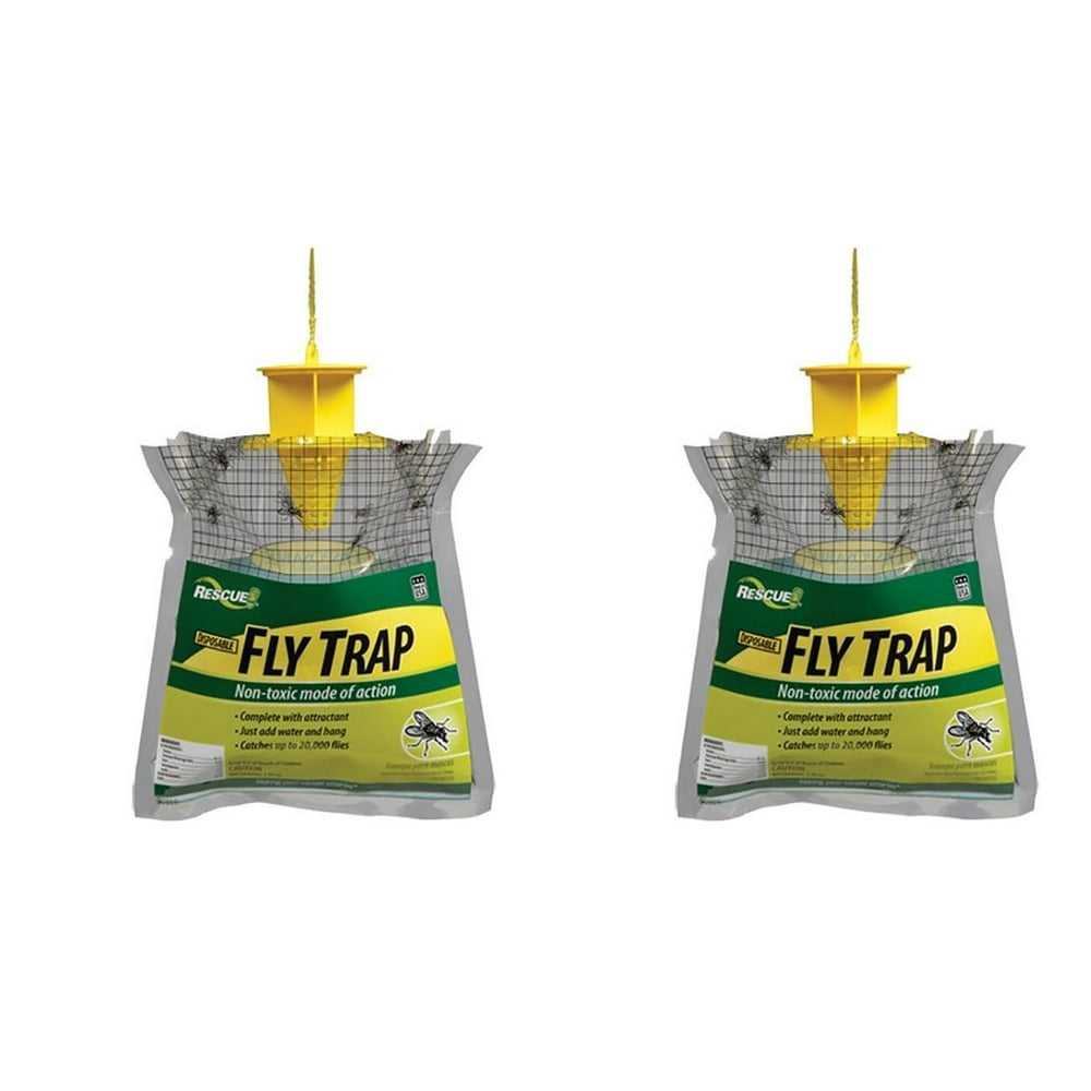 RESCUE! NonToxic Disposable Fly Trap, 1 Pack (2 Pack)