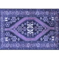 thumbnail image 1 of Ahgly Company Machine Washable Indoor Rectangle Persian Blue Traditional Area Rugs, 4' x 6', 1 of 4
