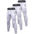 thumbnail image 1 of Pantalones de compresión Queerier para hombre, paquete de 3 con bolsillos, 1 of 6