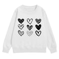 thumbnail image 4 of KAUOD Teen Girls Heart Print Sweatshirts Oversized Crew Neck Long Sleeve Cute Pullover Tops Clothes Kids Cotton Hoodies, 4 of 9