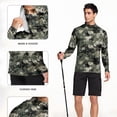 thumbnail image 5 of Aueoeo Fishing Hoodie for Men Long Sleeve UPF 50+ Sun Protection Hoodies Outdoor Running Hiking Lightweight Thin Top with Neck Gaiter, 5 of 7