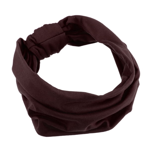 1 Uds. Diademas, bandas para el sudor, diadema elástica que absorbe la humedad, para deportes de fitness, poliéster, algodón, marrón oscuro