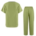 thumbnail image 4 of Hearthz Scrubs for Women Set Medical Uniform Stretch V-Neck Top & Straight Leg Pants Womens Scrub Sets, 4 of 6