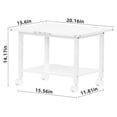 thumbnail image 2 of Leyaoyao 2 Tier Printer Stand, Rolling Printer Table with Locking Wheels, Printer Cart for Under Desk, Home, Office, White, 2 of 7