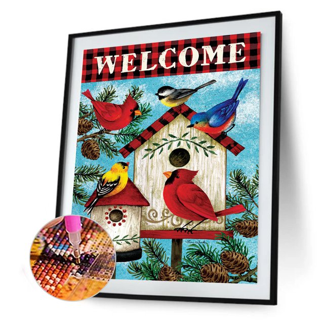 Cuadros Decorativos 5D DIY Diamond Painting Kits Bird Full Square Drill Mosaic Arts (45x60CM) Wdftyju embutido en tela
