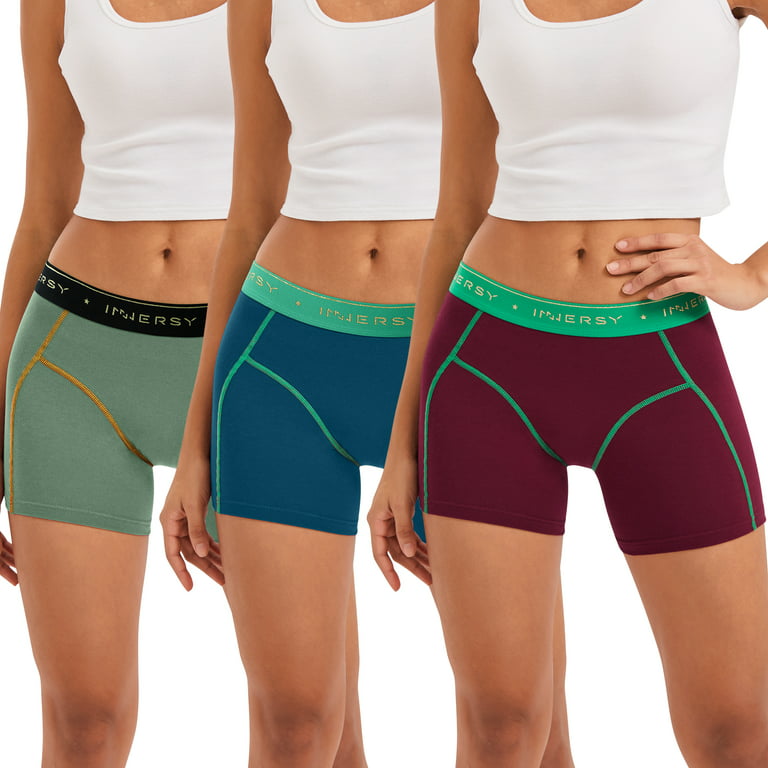 INNERSY Boyshorts Underwear for Women Cotton Women's Panties Boxer Briefs  3-Pack