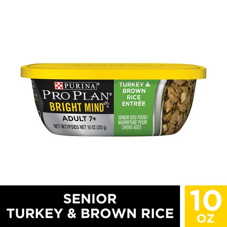 Purina Pro Plan Senior Gravy Wet Dog Food, BRIGHT MIND Turkey & Brown Rice Entree - (8) 10 oz. (Top 10 Best Dog Foods Uk)