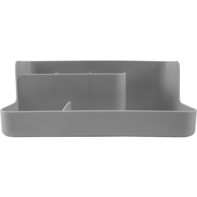 Organizador de maquillaje gris, caja de almacenamiento de cosméticos para baño, caja de almacenamiento de maquillaje para escritorio de oficina, contenedor de artículos diversos