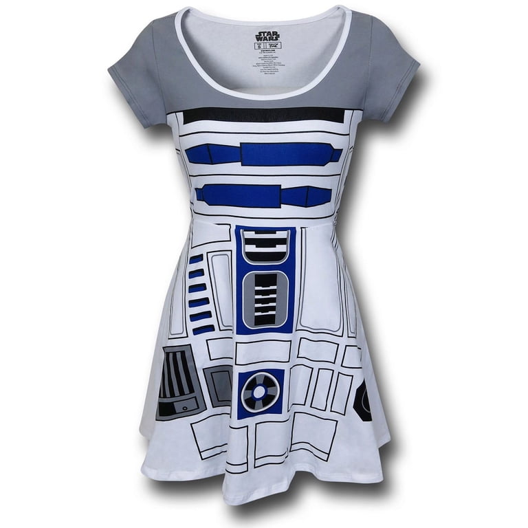 star wars skater dress Star Wars R2D2 Women's Skater Dress-Medium