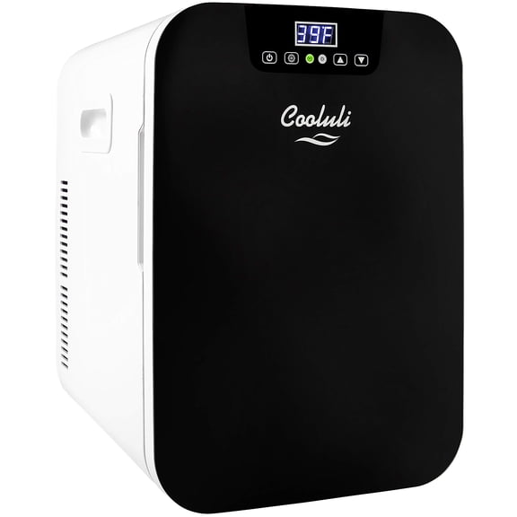 20 Liter Mini Fridge with Temperature Control - Black