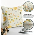 thumbnail image 5 of Bee Pillow Covers 18x18 Set of 2 Bee Kind Floral Honeycomb Summer Yellow Green Decorative Throw Pillows Outdoor Farmhouse Pillowcases Linen Cushion Case Decor for Home Sofa Couch Bed, 5 of 6