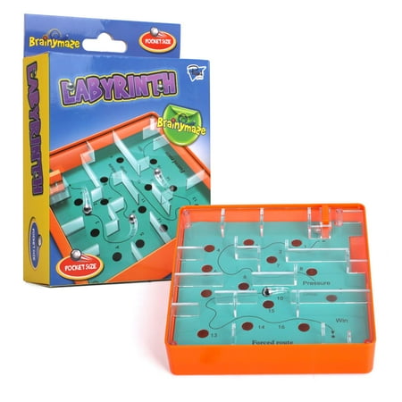 Point Games Brainymaze Labyrinth Game for Kids - Self-Contained Maze Toy - Balance Board Brain Teaser - Pocket Size Board Game Toy Perfect for Travel - Boost Kids Fine Motor Skills - Kids Ages 4+