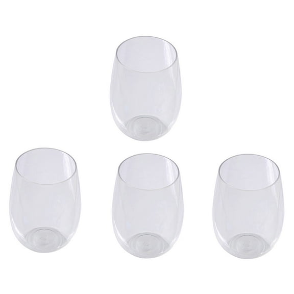 WRISTBIQUE Household Drinks Cup Juice Cups Clear Plastic 4Pcs for Home Use
