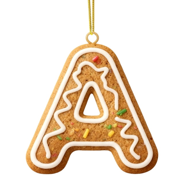 Adorno Navideño con 26 Letras, Colgante para Árbol de Navidad, Adornos Personalizados, Decoración Navideña, Decoración Colgante para Árbol de Navidad.