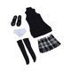 thumbnail image 3 of Ropa para figuras de acción femeninas a escala 1/6, ropa en miniatura, chaleco de punto, medias altas. Estilo D, 3 of 9