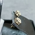 thumbnail image 5 of 3Ct Lab Created Diamond Cushion Cut Solitaire Stud Earrings 14k Yellow Gold Plated, 5 of 5