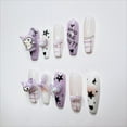 thumbnail image 2 of Pure Handmade Press on nails, JC Press On Nails Kit , Short Length Nail Press Ons, Durable, Easy Application, Stylish Impress Press On Nails,Perfect for Daily Wear & Special Occasions（E53 M）, 2 of 5