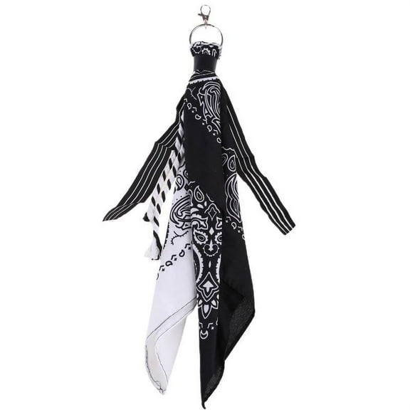 GENEMA Unisex Hip Hop Paisley Bandana Kerchief Wallet Chain Rock Punk Ribbon Biker Headscarf Metal Keychain Bags Pants Jewelry