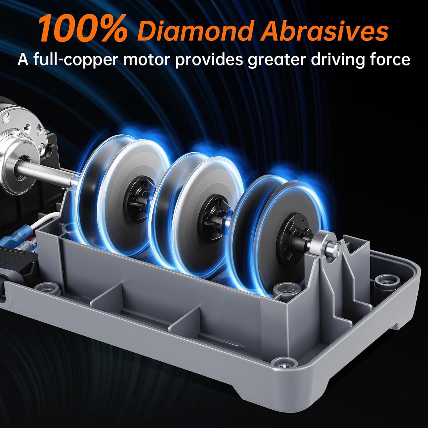 Professional 3-Stage Electric Knife Sharpener with  Abrasive for Kitchen Knives