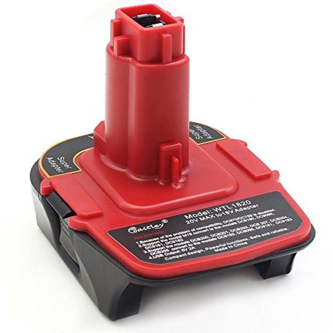 Waitley Battery Adapter for Dewalt DCA1820 18V 20V Converter with USB Port Function Compatible with DC9096 DE9096 Walmart