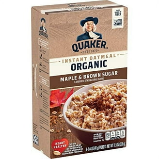 6 Pack) Quaker Fiber Instant Oatmeal, Maple Brown Sugar, 35% Daily