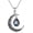 Rainbow Topaz, variant on Crescent Moon Necklace Sterling Silver Moonstone Celtic Moon Teardrop Necklace Celtic Jewelry Gifts for Women Birthday
