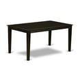 thumbnail image 2 of East West Furniture Capri Rectangular Solid Wood Dining Table in Cappuccino, 2 of 3